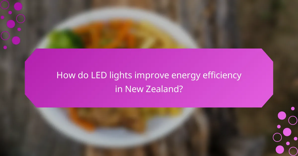 How do LED lights improve energy efficiency in New Zealand?