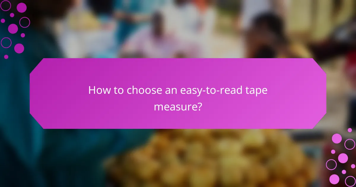 How to choose an easy-to-read tape measure?