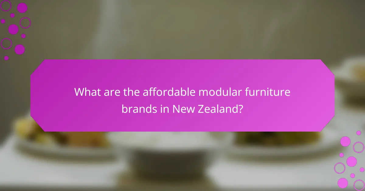 What are the affordable modular furniture brands in New Zealand?